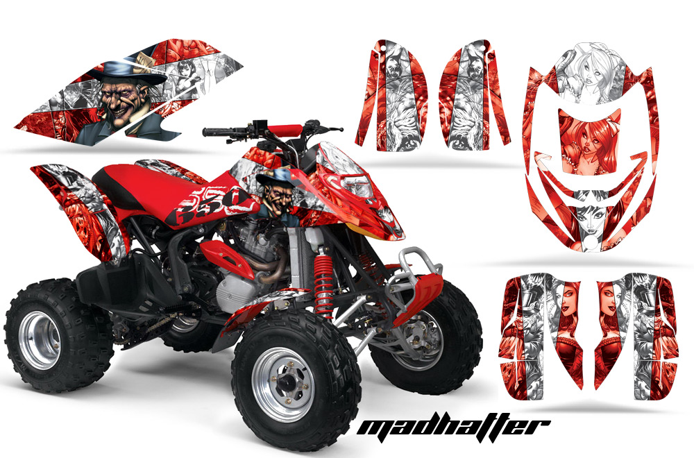 Can-Am Bombardier DS650 Graphics MD HATTER RED WHI STRI